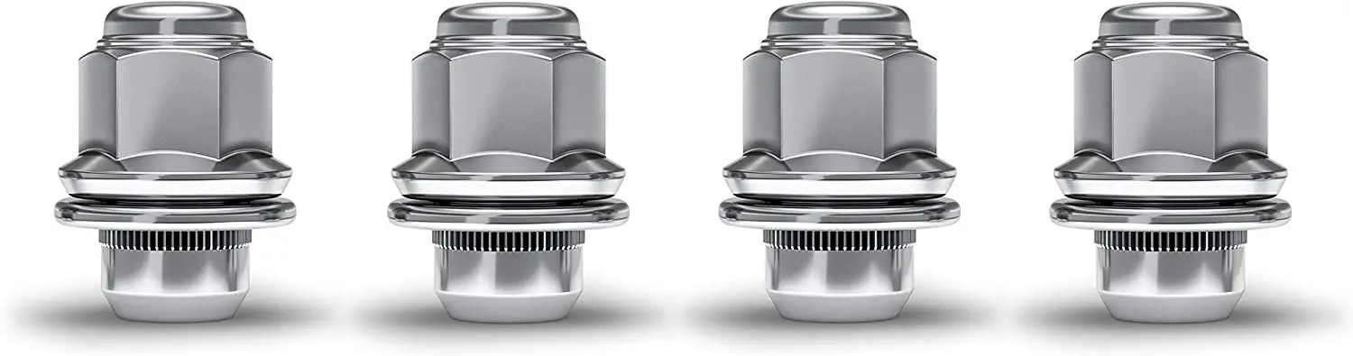 White Knight 5312 Chrome M12x1.75 Medium Mag Lug Nut with Washer
